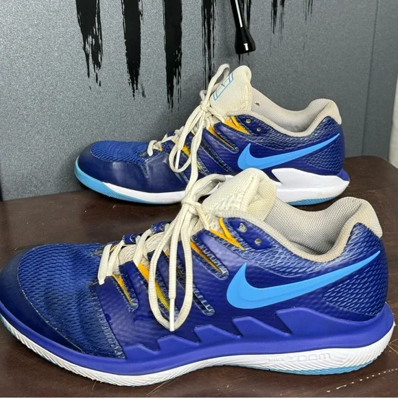 Nike Court Air Zoom Vapor X 'Blue Yellow White. - Picture 6 of 10